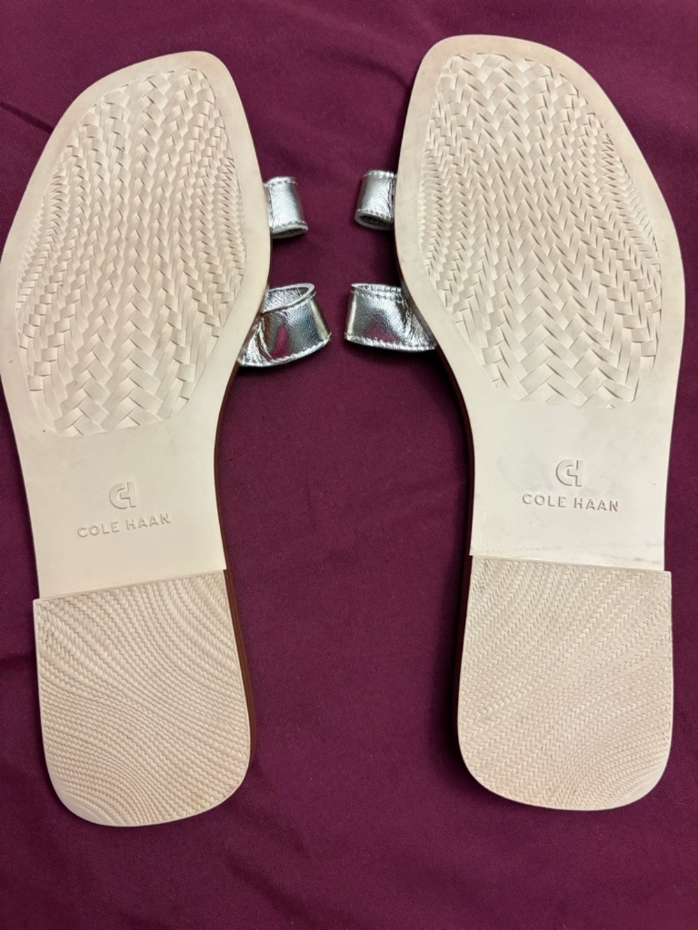 Cole Haan Gold Metallic Slide Mules - Picture 5 of 9